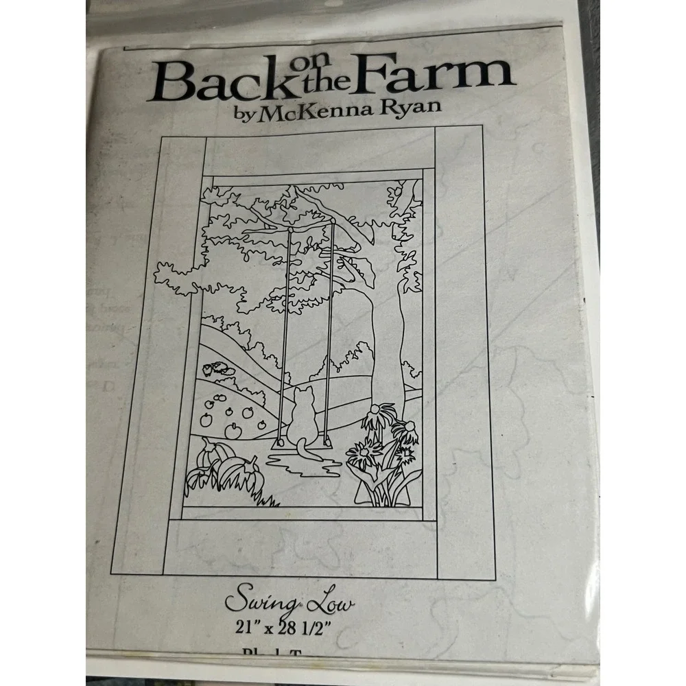 McKenna Ryan Quilt Patterns Lot Storybook Farm Back on the Farm 3 Blocks Cat